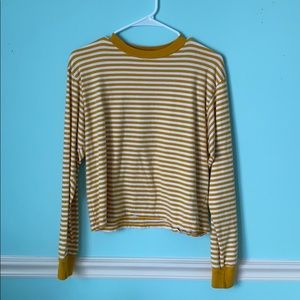 Brandy Melville Mustard Stripe Top